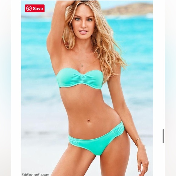 Victoria’s Secret light turquoise flirt bandeau bikini top - Picture 1 of 10